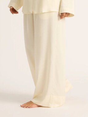 NWT BOODY Cream Wide Leg Pajama Pants size S